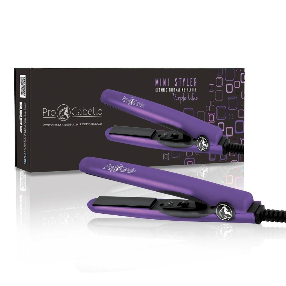PROCABELLO MINI STYLER CERAMIC TORUMALINE PLAT PURPLE 0.5"